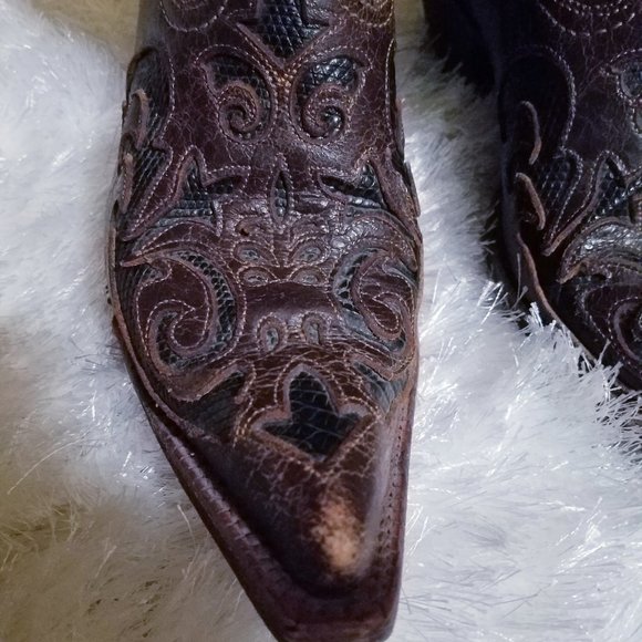 Corral Vintage Leather Snip Toe Western Boots - Picture 2 of 6